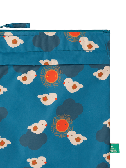 Little Green Radicals Kids' Birds Waterproof Bag, Blue - view 2, Blue