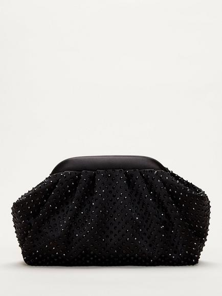 Phase Eight Gemstone Hotfix Clutch Bag, Black, Black