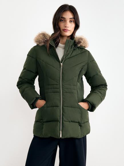 Phase Eight Amber Short Puffer Coat, Dark Green, Dark Green