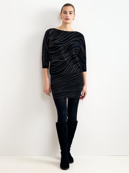 Phase Eight Becca Zebra Pencil Dress, Black, Black