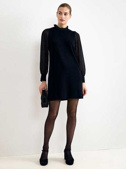 Phase Eight Thea Hot Fix Knit Dress, Black, Black