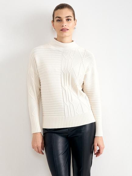 Phase Eight Zinnia Cable Knit Jumper, Ivory, Ivory