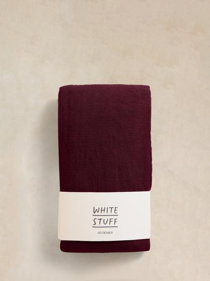 White Stuff 60 Denier Tights, Dark Plum