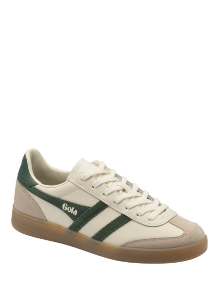 Gola Viper Leather Trainers - view 2, Off White/Bone/Green