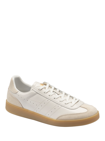 Gola Viper Luxe Leather Trainers, White/Gum - view 2, White/Gum