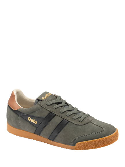 Gola Elan Suede Trainers, Conifer/Black - view 2, Conifer/Black