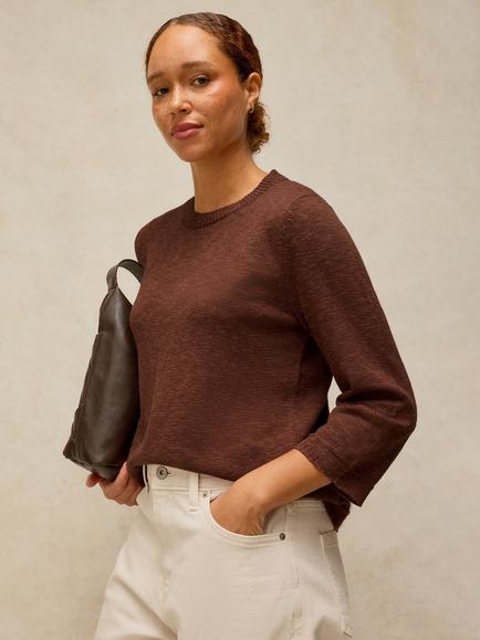 White Stuff Betsy Crew Neck Jumper, Dk Brown, Dk Brown