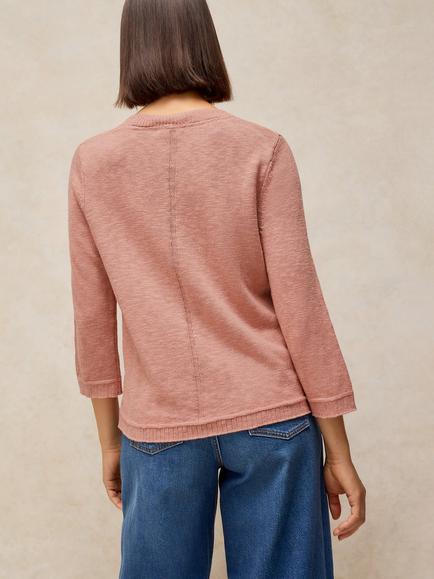 White Stuff Betsy Crew Neck Jumper, Dus Pink - view 2, Dus Pink