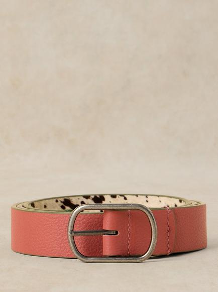White Stuff Reversible Leather Belt, Pink, Pink