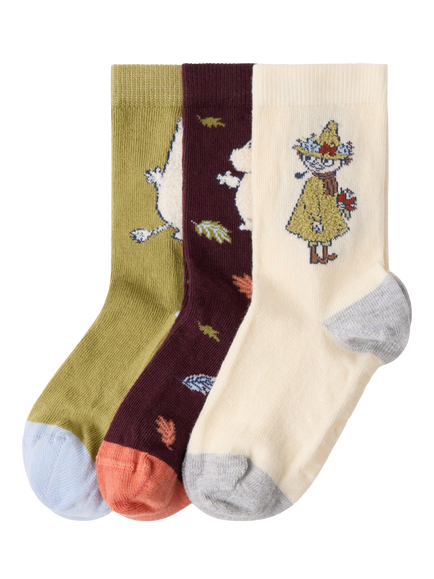 Lindex Baby Moomin Socks, Pack of 3, Multi, Multi