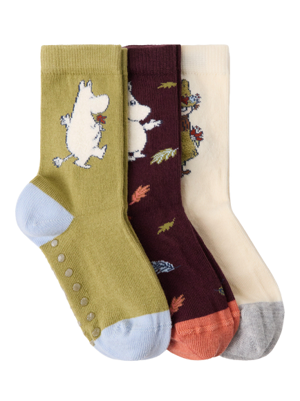 Lindex Baby Moomin Socks, Pack of 3, Multi - view 2, Multi