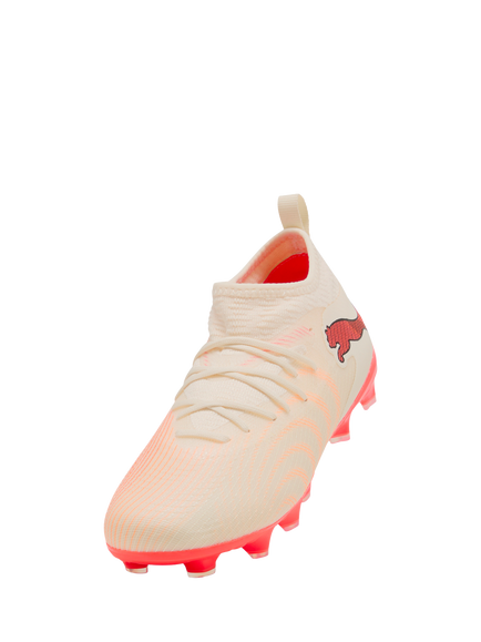 PUMA Kids' FG/AG Future 9 Match Football Boots, White/Red/Black - view 2, White/Red/Black