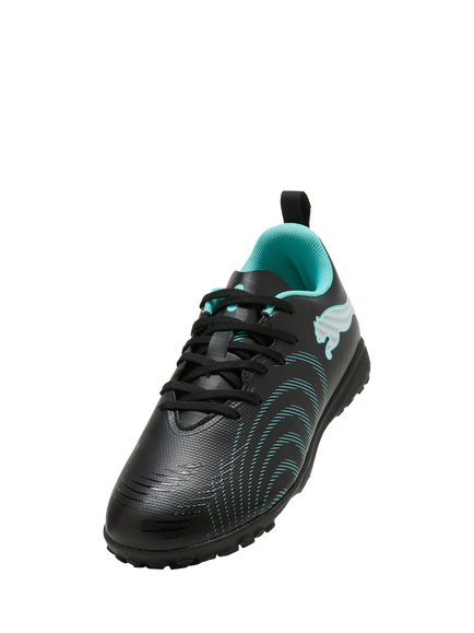 PUMA Kids' FUTURE 9 PLAY Football Boots, Black/Mint/White - view 2, Black/Mint/White