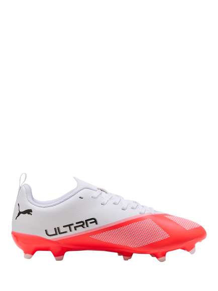 PUMA Kids' FG/AG ULTRA 7 PLAY Football Boots, Red/Black/White, Red/Black/White