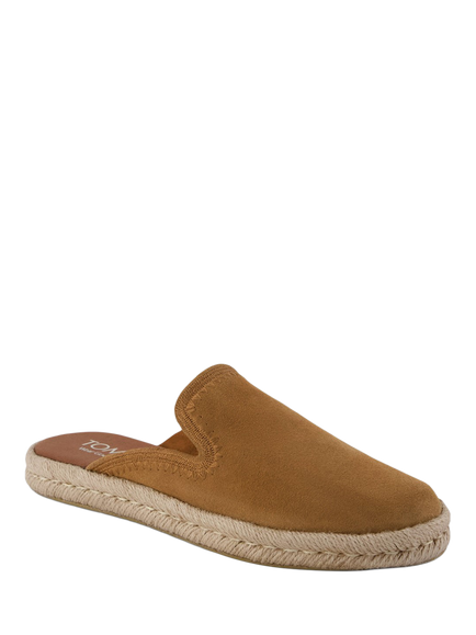 TOMS Santiago Leather Mule Sandals, Brown Sugar - view 2, Brown Sugar