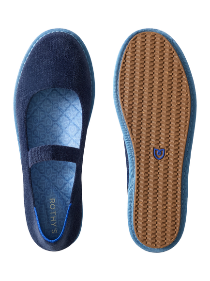Rothy's The Cruiser Mary Janes, Revelvet™ Navy - view 2, Revelvet™ Navy