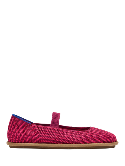 Rothy's The Cruiser Mary Janes, Raspberry Stripe, Raspberry Stripe