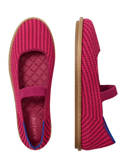 Rothy's The Cruiser Mary Janes, Raspberry Stripe - view 2, Raspberry Stripe