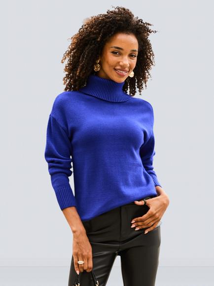 Sosandar Roll Neck Jumper, Cobalt Blue, Cobalt Blue