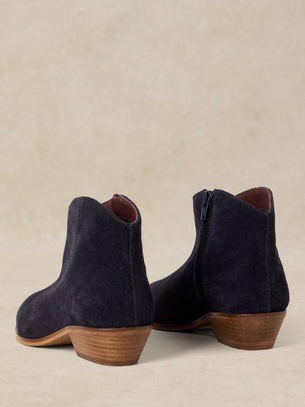 White Stuff Mae Suede Ankle Boots, Dark Navy - view 2, Dark Navy