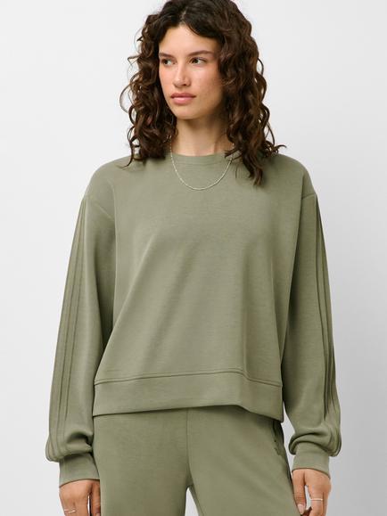 Sweaty Betty Sand Wash Pintuck Sweatshirt, Bracken Green, Bracken Green