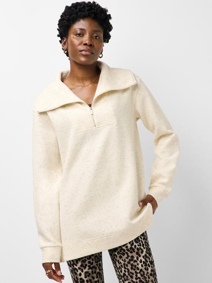 Sweaty Betty Studio-to-Street Midlayer Cotton Blend Jumper, Ecru Beige, Ecru Beige