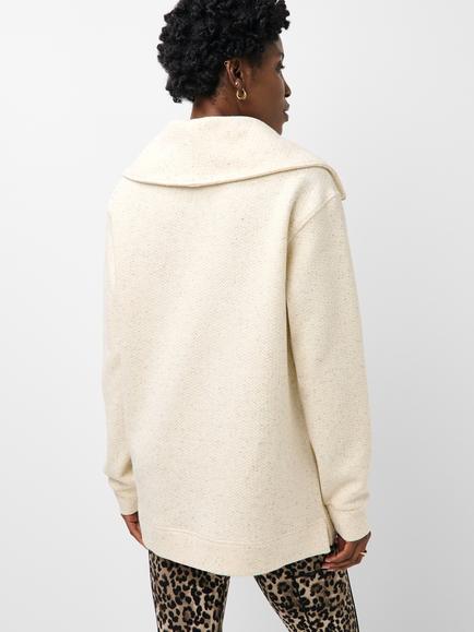 Sweaty Betty Studio-to-Street Midlayer Cotton Blend Jumper, Ecru Beige - view 2, Ecru Beige