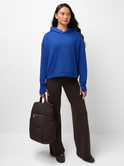Sweaty Betty After Class Cotton Blend Hoodie, Prussian Blue - view 2, Prussian Blue