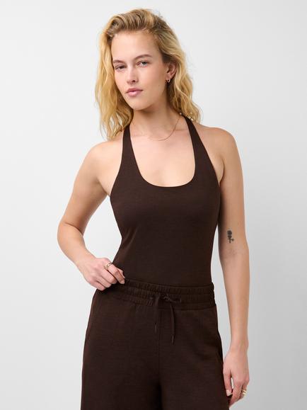 Sweaty Betty Glow Studio Halterneck Tank Top, Espresso Brown, Espresso Brown