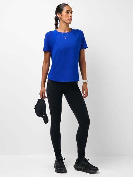 Sweaty Betty Breathable Mesh Panel Running T-Shirt, Prussian Blue - view 2, Prussian Blue