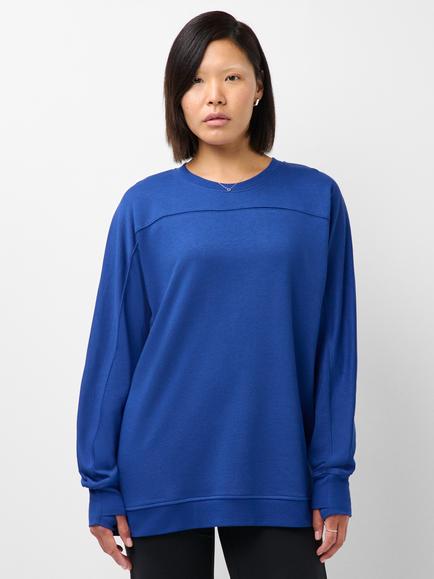 Sweaty Betty Throw On Sweatshirt, Prussian Blue, Prussian Blue