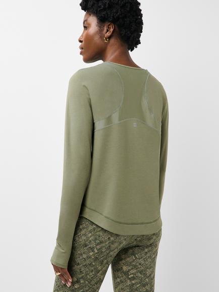 Sweaty Betty Long Sleeve Running Top, Bracken Green - view 2, Bracken Green