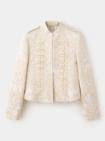 Mango Frogged Cropped Jacket, Raw, Raw