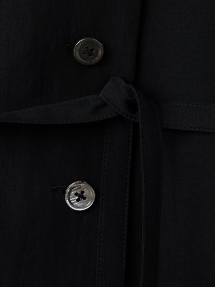 Mango Double Breasted Collared Shacket, Black - view 2, Black