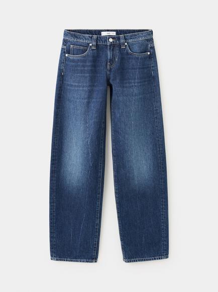 Mango Mid Rise Straight Cut Jeans, Dark Blue, Dark Blue