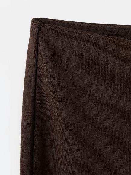 Mango High Waist Flared Leggings - view 2, Brown