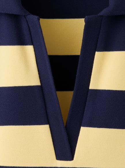 Mango V-Neck Collared Polo Shirt - view 2, Pastel Yellow