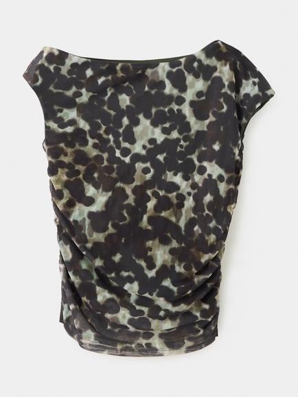 Mango Asymmetric Draped Sleeveless Top, Grey, Grey