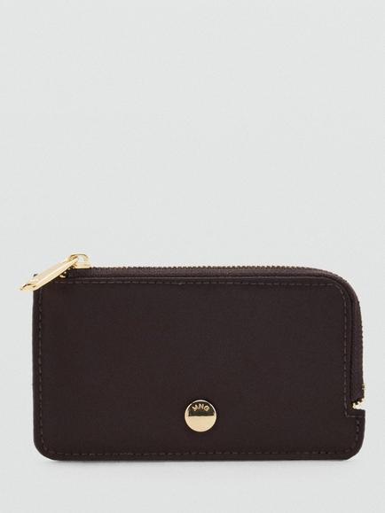 Mango Compact Zip Cardholder, Chocolate