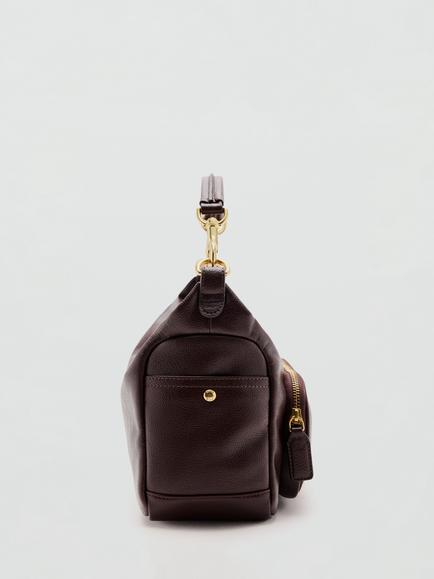 Mango Shoulder Bag, Bordeaux - view 2, Bordeaux