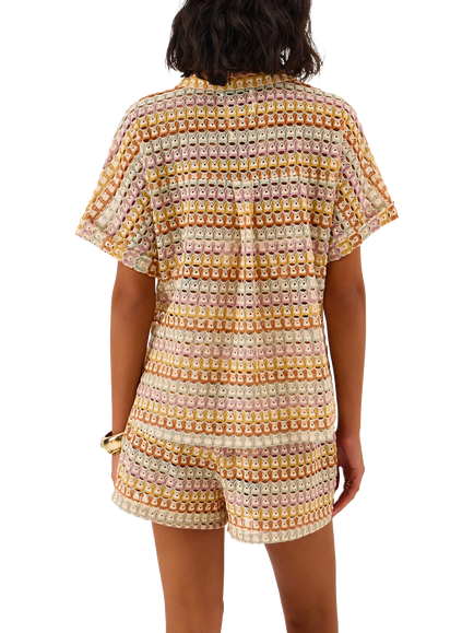 Accessorize Crochet Shirt, Multi - view 2, Multi