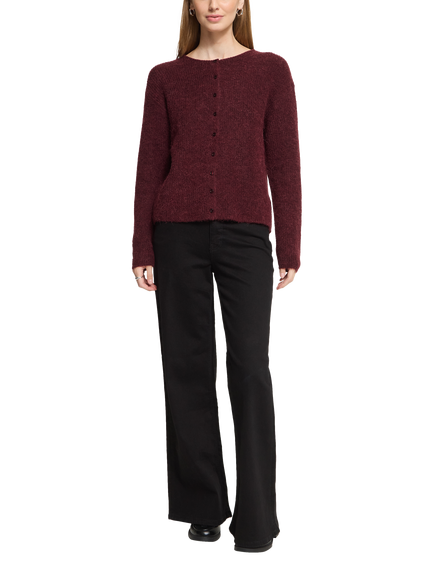 ICHI Ihkamara Round Neck Cardigan, Port Royale - view 2, Port Royale