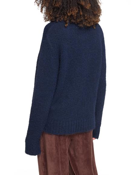 ICHI Ihbayana Geometric Relaxed Fit Crew Neck Jumper, Ttoal Eclipse Harlek - view 2, Total Eclipse Harlek