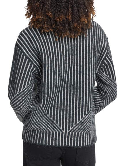 ICHI Ihkamara Striped Crew Neck Jumper - view 2, Total E. C.d. Stripe