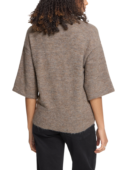 ICHI Ihkamara Relaxed Fit Collared Jumper, Fungi - view 2, Fungi
