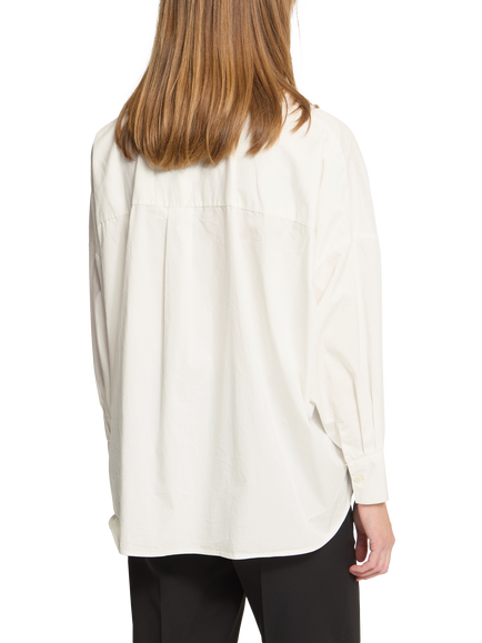 ICHI Ihlimmi V-Neck Collared Long Sleeve Blouse, Cloud Dancer - view 2, Cloud Dancer