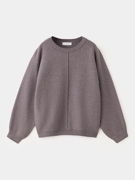 Mango Kids' Polly Pure Cotton Crew Neck Jumper, Mulberry, Mulberry