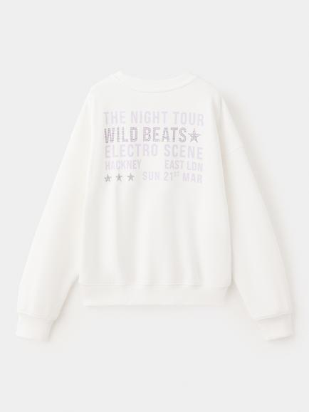 Mango Kids' Crew Neck Oversized Sweatshirt, Off White - view 2, Off White