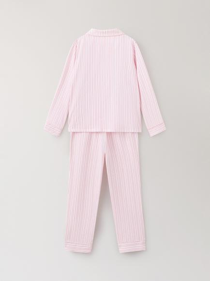 Mango Kids' Cotton Stripe Pyjama Set, Pink - view 2, Pink