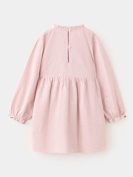 Mango Kids' Embroidered Yoke Tunic Dress, Pink - view 2, Pink